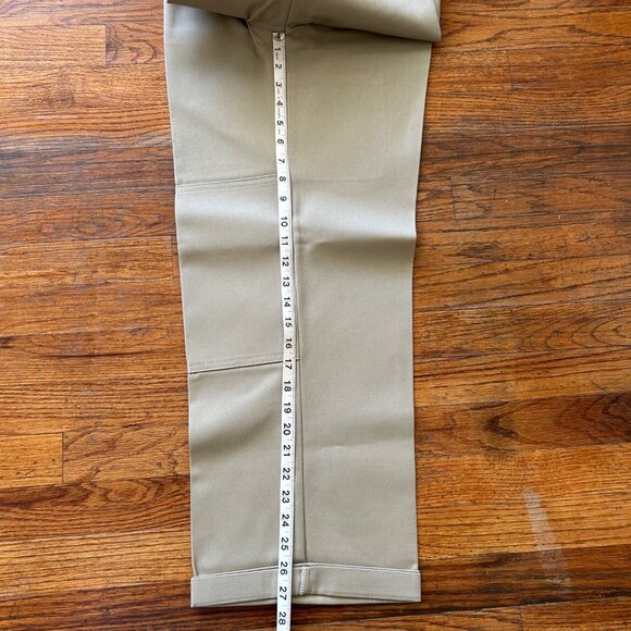 Men's Khaki Tan Dickies Pants Creased with Baby Cuff Cholo Streetwear - 34 waist - Picture 5 of 7